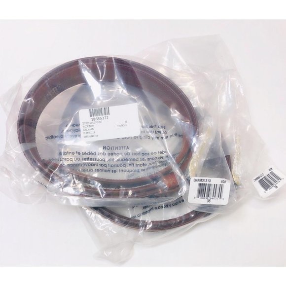 SOLD Cole Haan Mens Brown Textured Leather Belt 36 - Picture 4 of 5